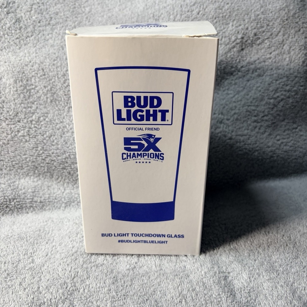Bud Light Touchdown Glass New England Patriots Light Up Tumbler
